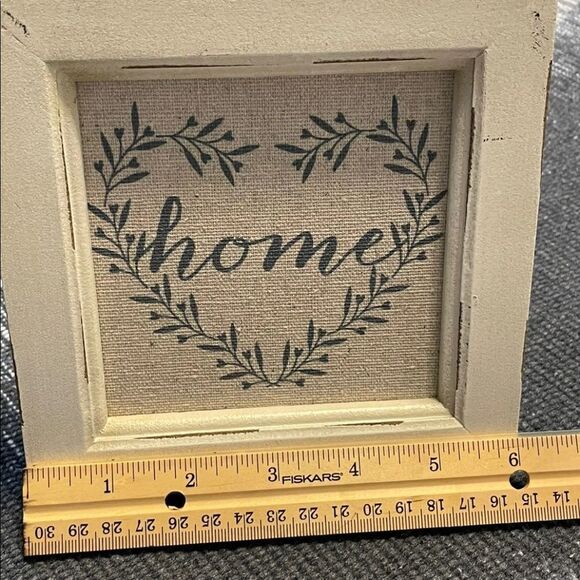 Rustic Home Off White and Gray / Blue Distressed Decor Frame - Picture 3 of 4